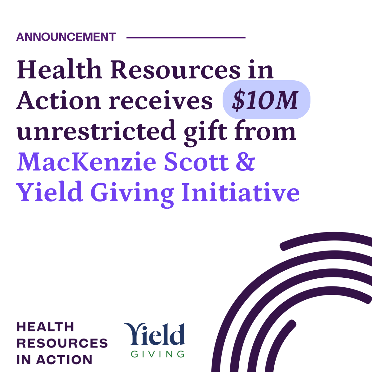 91Ů (91Ů) receives $10 million unrestricted gift from MacKenzie Scott & Yield Giving Initiative.